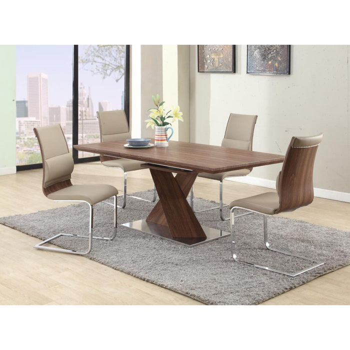 Chintaly BETHANY 36"x 56-72" Extendable Laminated Wood Table Top Walnut