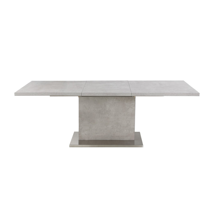 Chintaly KALINDA 35"x 63-87" Melamine Top w/ Butterfly Extension Concrete Gray