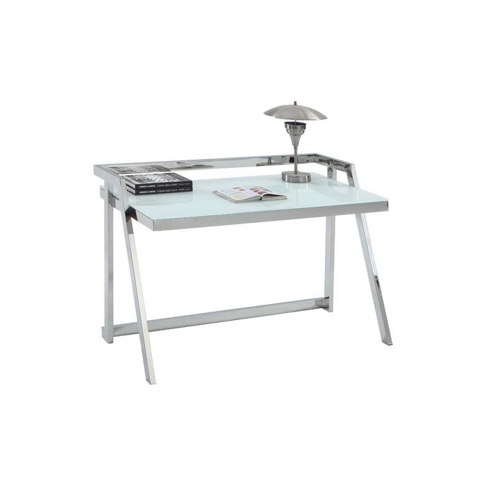Chintaly 6008 COMPUTER DESK A-Frame Steel Base Polished SS
