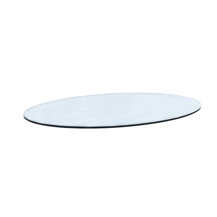Chintaly Oval 30"x 54" 1/2"-Thick Glass Flat Polish Clear