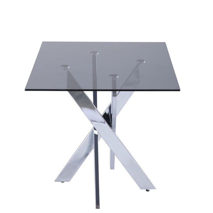 Chintaly GENEVIEVE 32"x 51" Rectangular Glass Top Tinted Glass