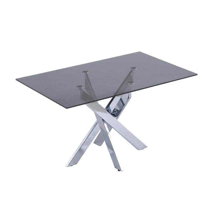 Chintaly GENEVIEVE 32"x 51" Rectangular Glass Top Tinted Glass