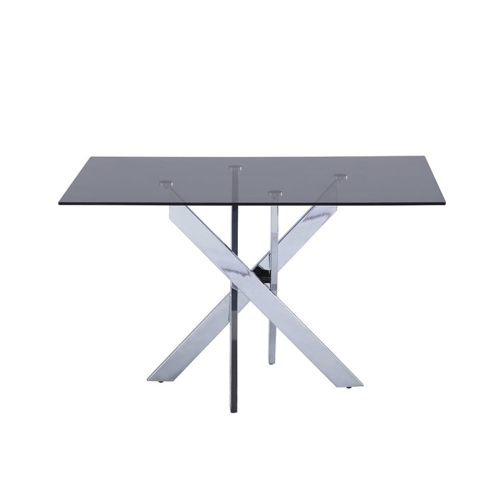 Chintaly GENEVIEVE Criss Cross Steel Base Chrome