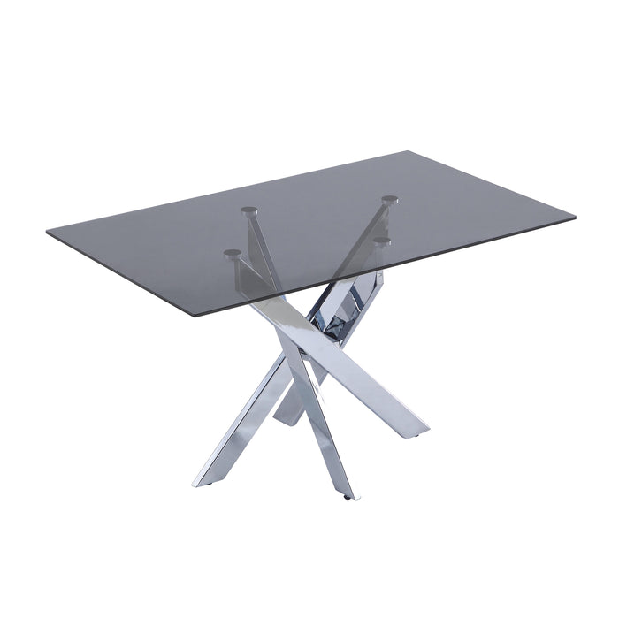 Chintaly GENEVIEVE Criss Cross Steel Base Chrome