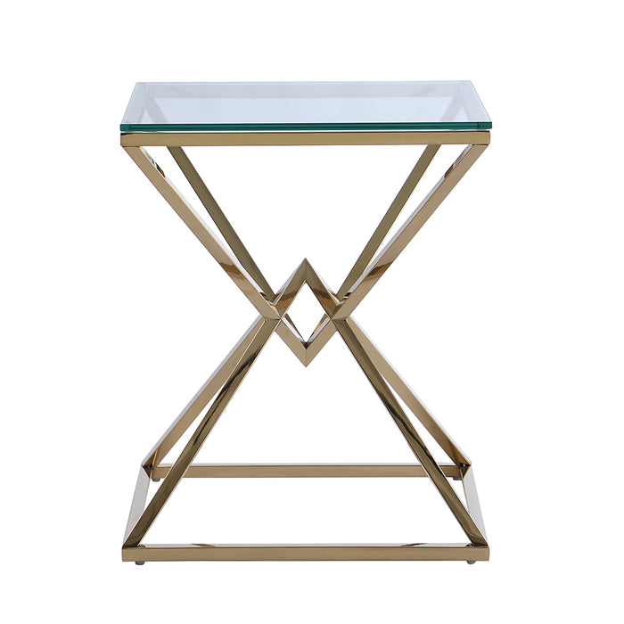 Chintaly 7616 Double Pyramid Base Gold Plated