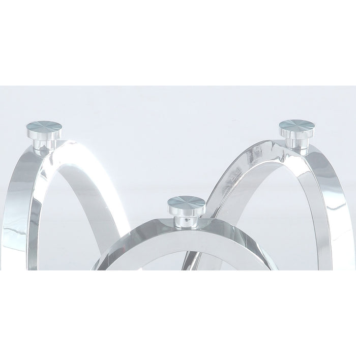 Chintaly EVELYN 3-Ring Steel Pedestal Polished SS