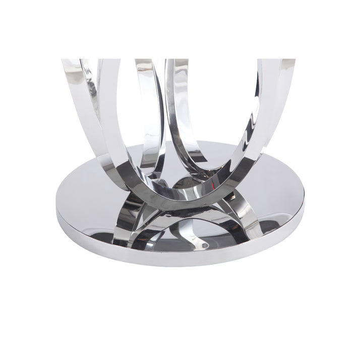 Chintaly EVELYN Round Steel Base Plate Polished SS