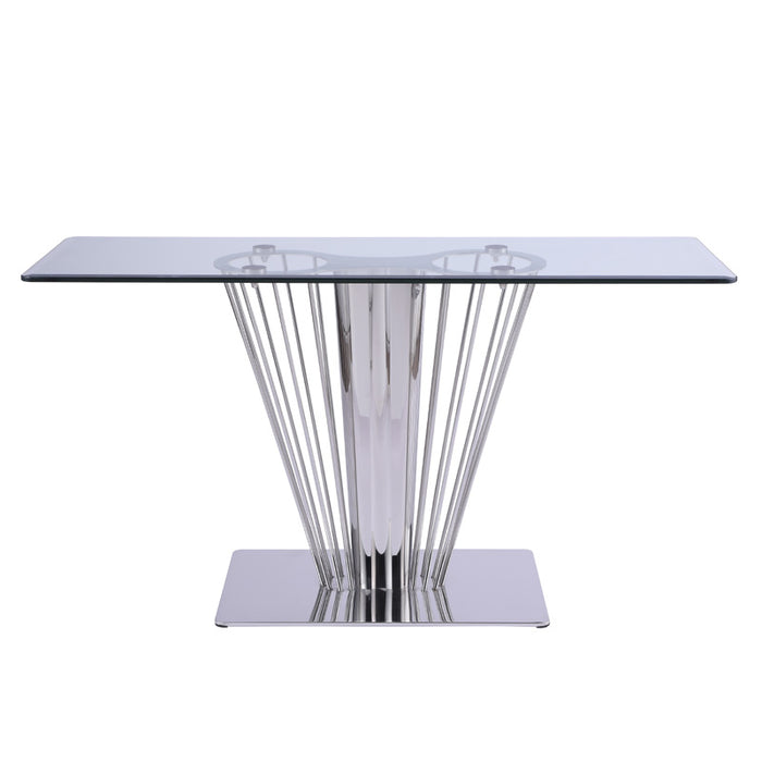 Chintaly FERNANDA-OCC 17"x 55" Rectangular Glass Top Clear