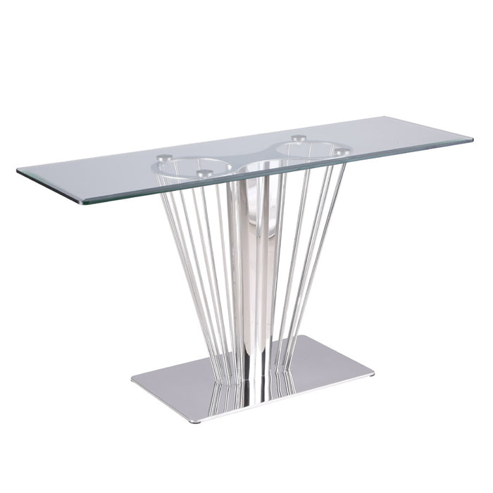 Chintaly FERNANDA-OCC 17"x 55" Rectangular Glass Top Clear