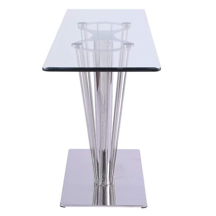 Chintaly FERNANDA-OCC 17"x 55" Rectangular Glass Top Clear