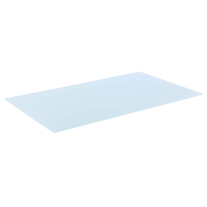 Chintaly WHITE GLASS 30"x 60" 1/2"-Thick Glass- Flat Polished Edge - Safety Corners White