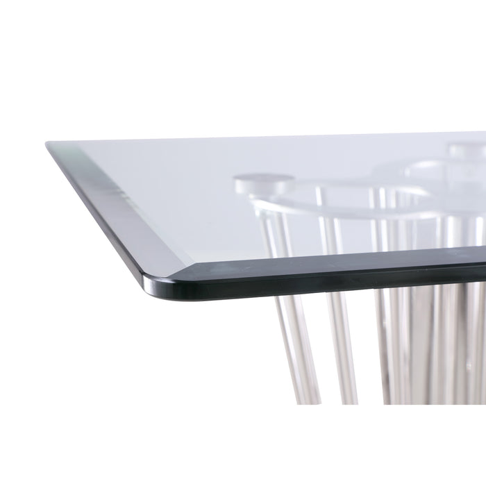 Chintaly FERNANDA 44"x 84" Rectangular Tempered Glass Top Clear