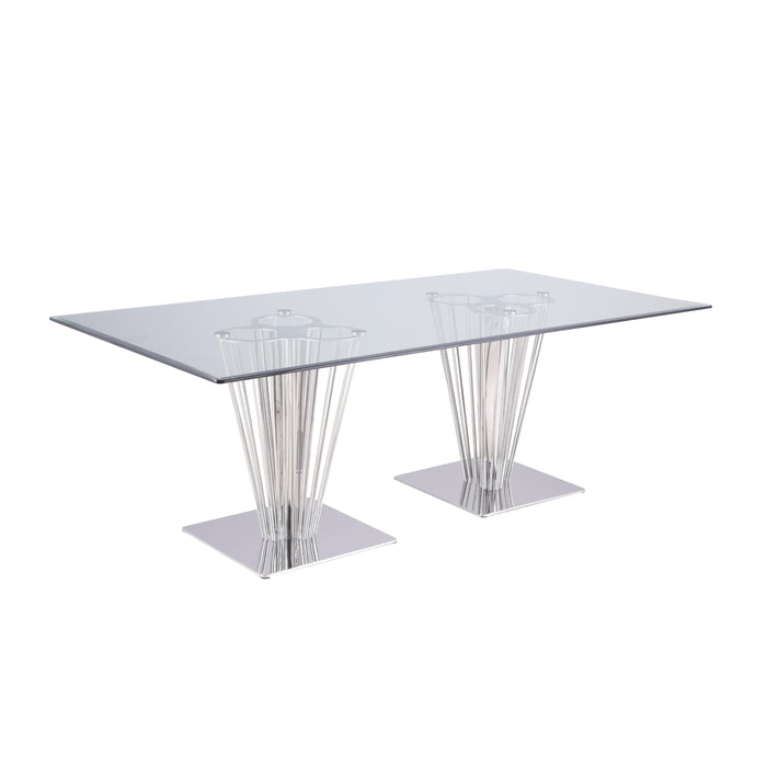 Chintaly FERNANDA Dual Multi-Point Tubular Pedestal Bases - 2 per box Polished SS