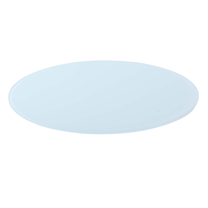 Chintaly WHITE GLASS 60" Round 1/2"-Thick Glass- Flat Polished Edge White