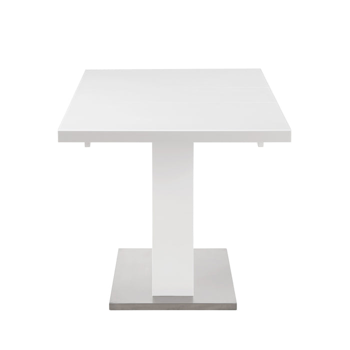 Chintaly VANESSA Straight Wooden Pedestal Gloss White