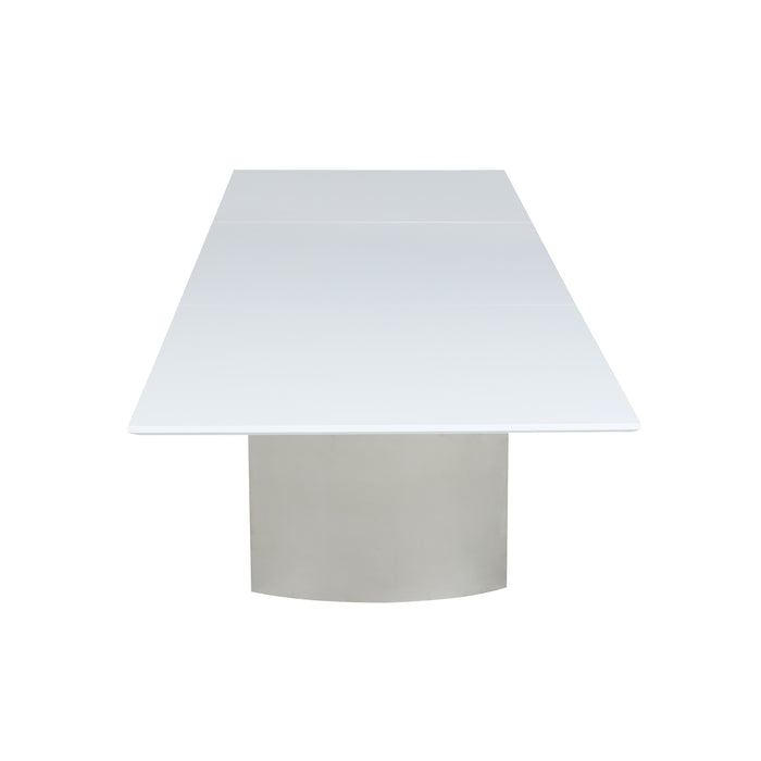 Chintaly GLENDA 43"x 87" Wooden Top w/ 2 Ext Gloss White