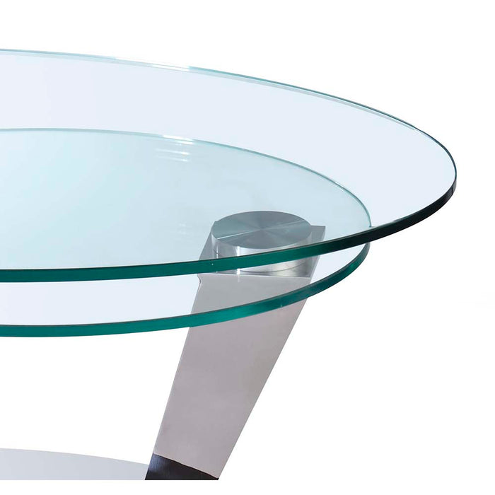 Chintaly 8045 Motion Cocktail Table Top Clear