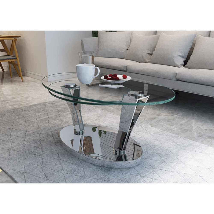 Chintaly 8045 Double Pedestal Base Polished SS