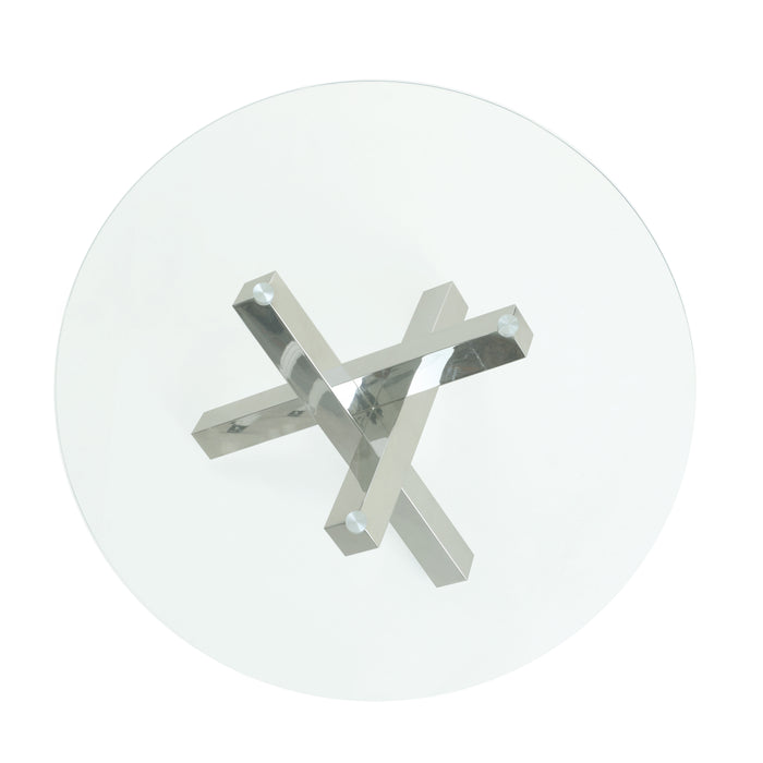 Chintaly 9008-OCC Criss-cross Base Polished SS