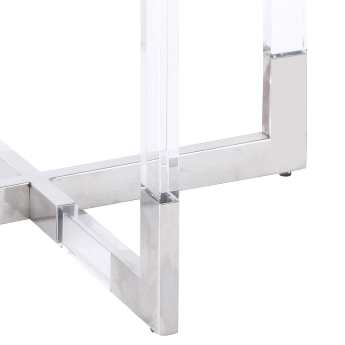 Chintaly YASMIN-OCC 24" Square Glass Top Clear