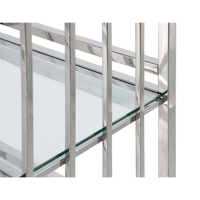 Chintaly 7400-BAR 17"x 60" Clear Tempered Glass Glass Top & Shelves Clear