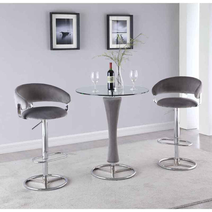 Chintaly DANIELLA Round Steel Floor Plate Chrome