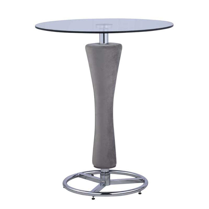 Chintaly DANIELLA Upholstered Pedestal Chrome