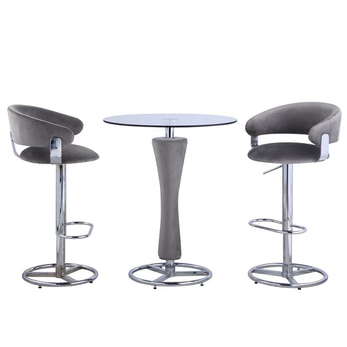 Chintaly DANIELLA Round Steel Floor Plate Chrome