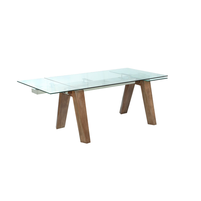 Chintaly ESTHER Solid Wood Sawbuck Design Base Walnut Veneer