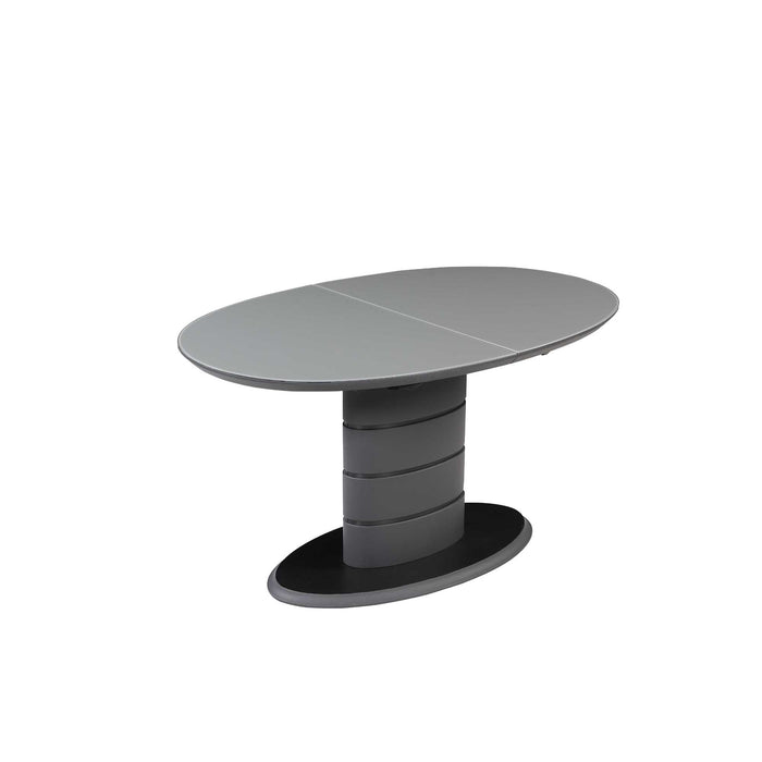 Chintaly KENDRA Oval Wooden & Steel Base Plate Matte Gray & Black
