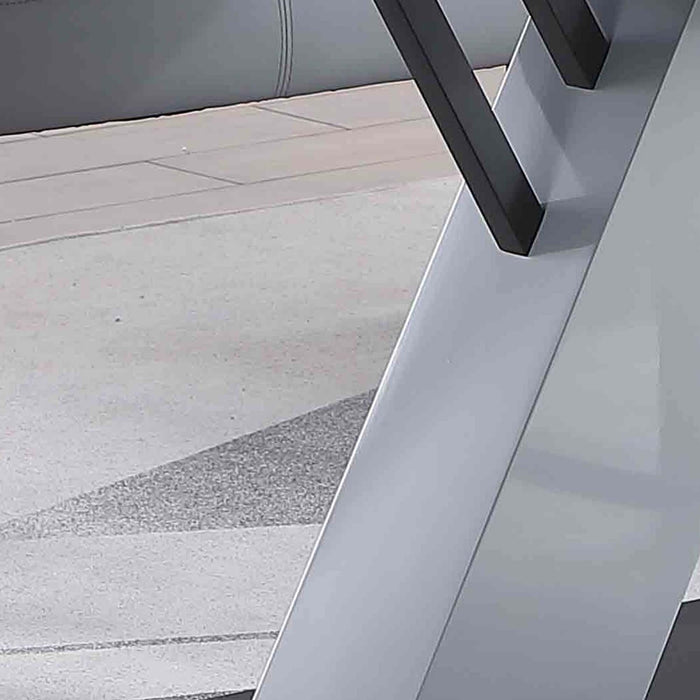 Chintaly LINDEN Slanted Gray Wooden Pedestal Gloss Gray