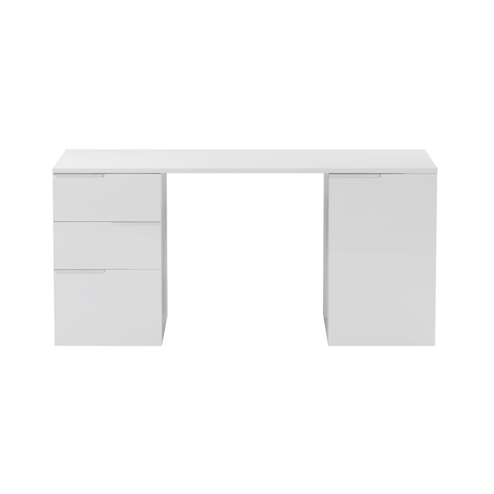 Chintaly 6906-DSK 28"x 63" Rectangular Wooden Desk Top Gloss White