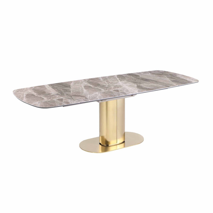 Chintaly KARLA Straight Stainless Steel Pedestal Brushed Gold
