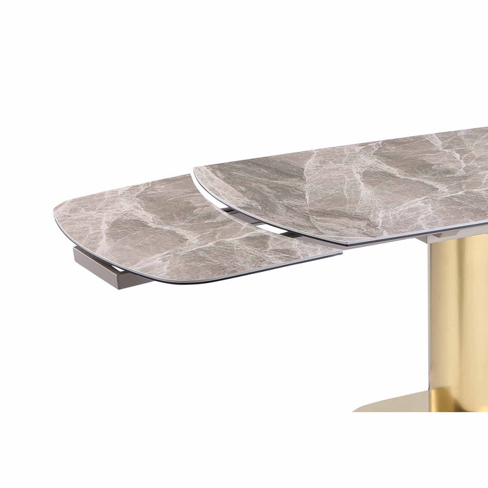 Chintaly KARLA Straight Stainless Steel Pedestal Brushed Gold
