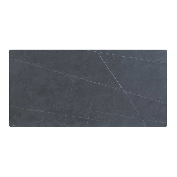 Chintaly KATE 35"x 71" Marbleized Sintered Stone Top w/ Safety Corners Matte Gray