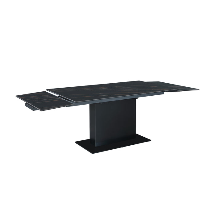 Chintaly KATALINA Black Wooden Straight Pedestal Matte Black