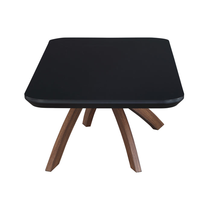 Chintaly EMILY-OCC Criss Cross Steel Base w/ Wood Veneer Walnut Veneer