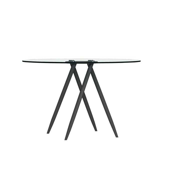 Chintaly BEATRIZ-BLK Steel Crisscross Four-legged Base Matte Black