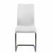 Set of four Chintaly Jane-SC-BKC contemporary contour back cantilever dining chairs in graphite with sleek modern design.