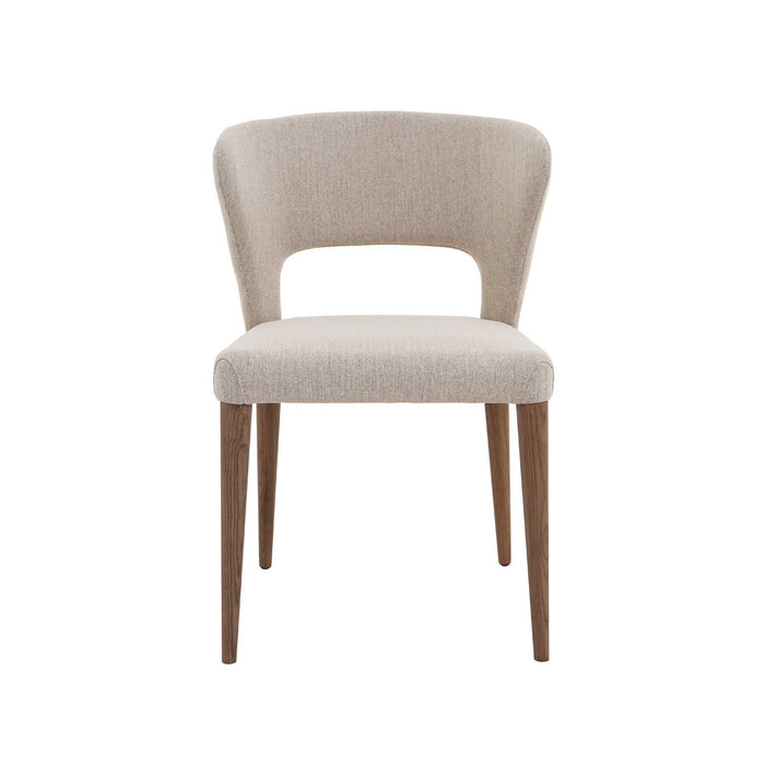 Chintaly RUBY Modern Curved Open-back Side Chair - 2 Per box Walnut