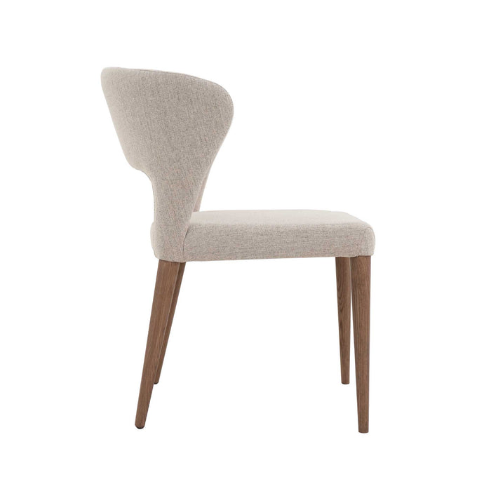 Chintaly RUBY Modern Curved Open-back Side Chair - 2 Per box Walnut