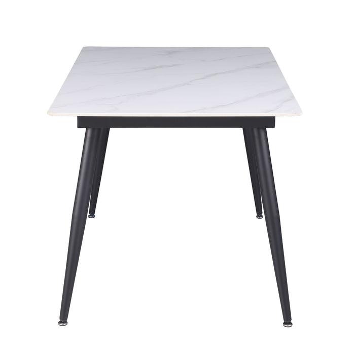 Chintaly KINGSLEY 32"x 56" Marbleized Sintered Stone Top Matte White