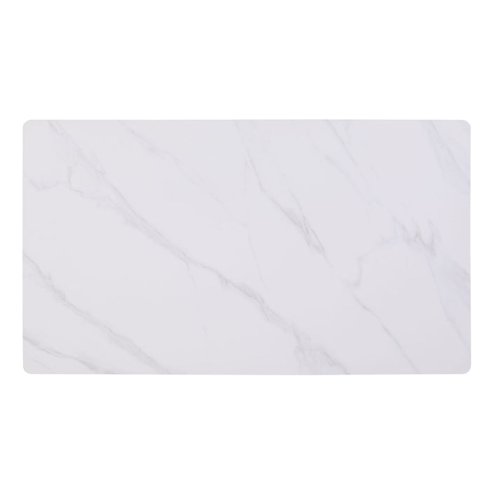 Chintaly KINGSLEY 32"x 56" Marbleized Sintered Stone Top Matte White