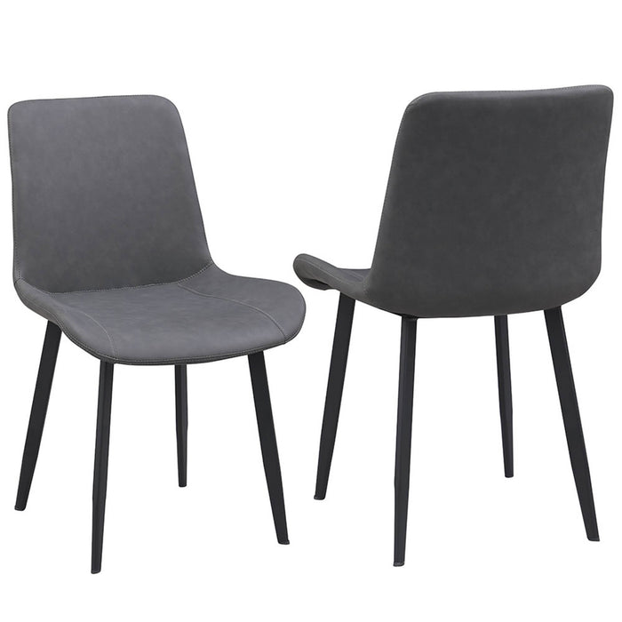 Chinatly KINGSLEY Contemporary Curved Back Side Chair w/ Steel Legs - 4 Per box Matte Black