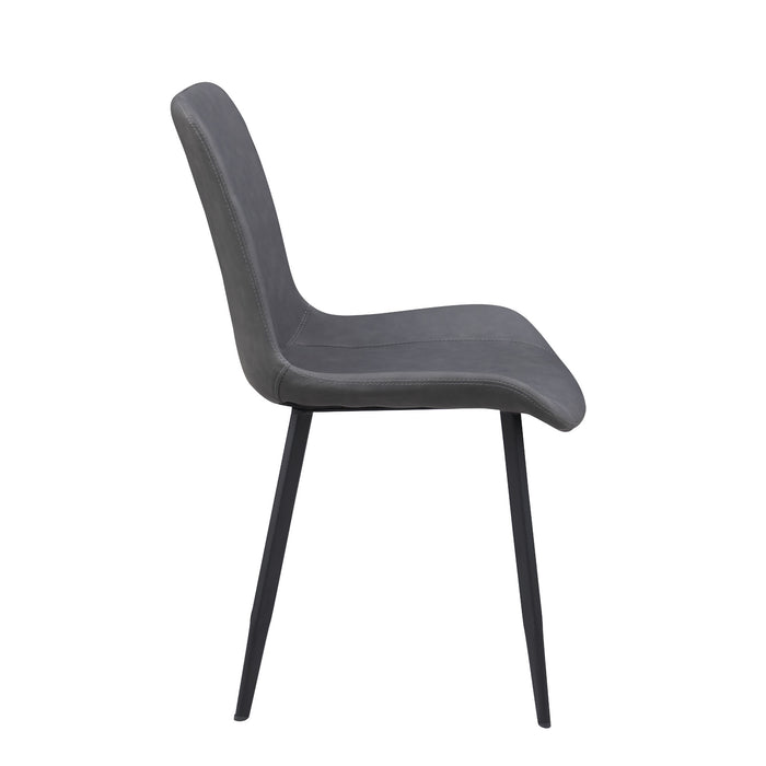 Chinatly KINGSLEY Contemporary Curved Back Side Chair w/ Steel Legs - 4 Per box Matte Black