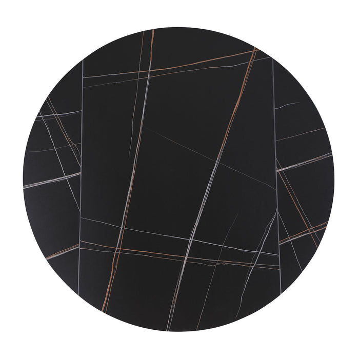 Chintaly JOCELYN 33"x 53" Motion Extendable Sintered Stone Top Matte Black