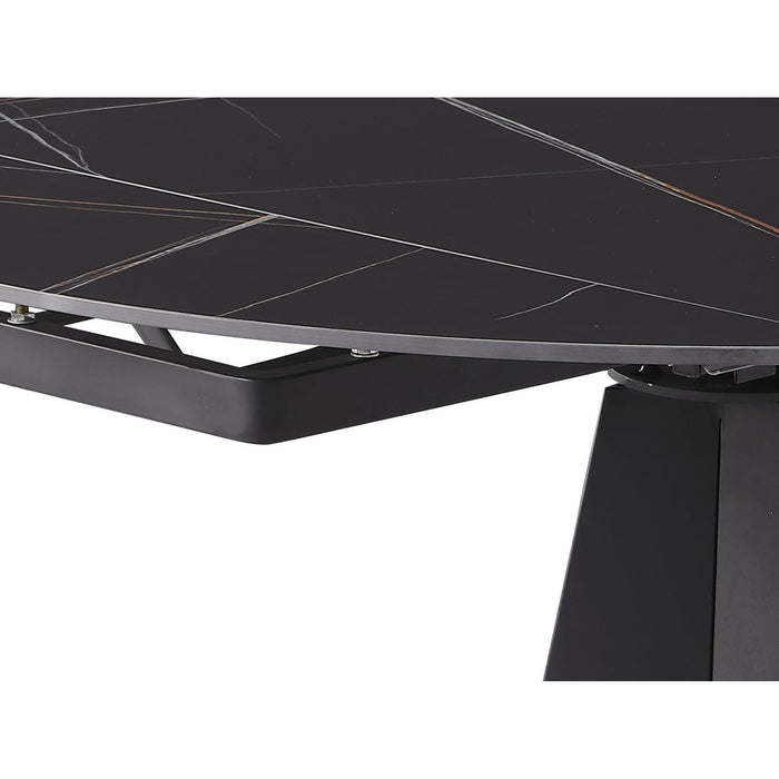 Chintaly JOCELYN 33"x 53" Motion Extendable Sintered Stone Top Matte Black