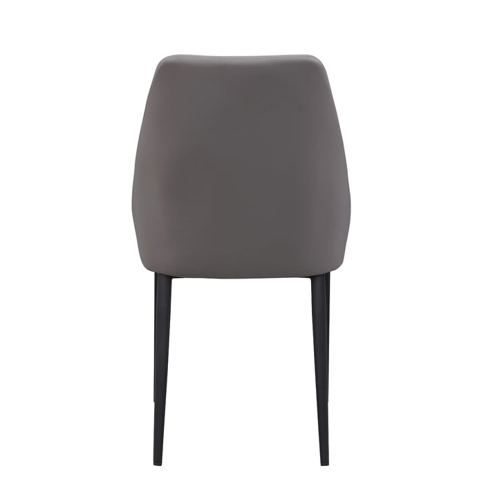 Chintaly JOCELYN Contemporary 2-Tone Side Chair - 2 Per box Matte Black