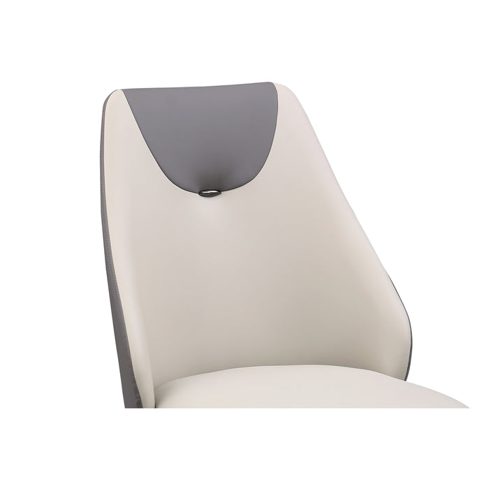 Chintaly JOCELYN Contemporary 2-Tone Side Chair - 2 Per box Matte Black