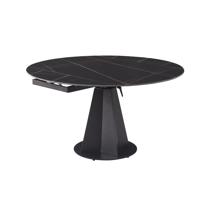 Chintaly JOCELYN Tapered Steel Pedestal Matte Black